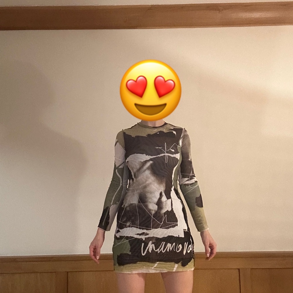 Inamorata Vita Mini Dress Sand Torso size M